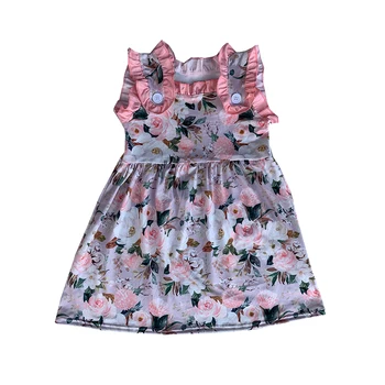 Новое Платье для малышей, Одежда для маленьких девочек, Бутик, платье с принтом, Милые модные платья оптом