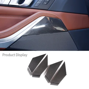 Для BMW X5 X6 X7 G05 G07 G07 2019-2021 Настоящее Углеродное Волокно Внутренняя Дверная Панель Украшение Крышки Аксессуары Для Модификации Интерьера Автомобиля