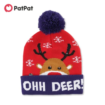 Рождественская вязаная шапочка PatPat для малышей с рисунком Лося