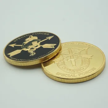 5 шт./лот 1 унция Спецназ Армии США Позолоченная монета Металлические Круглые монеты Подарок для Коллекции