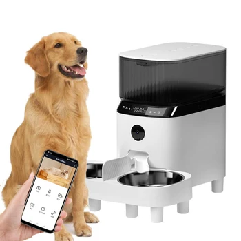 Кормушка для домашних животных Smart WiFi, кормушка для собак, 5л, большая емкость, кормушка для кошек С камерой, микрофоном, Автоматическим распределителем времени подачи домашних животных