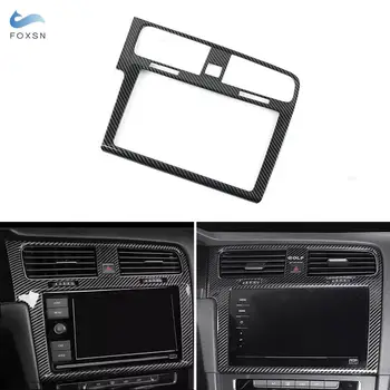 Автомобильная навигация LHD, Выходная панель кондиционера, накладка из АБС-пластика с текстурой углеродного волокна для VW Golf 7 VII MK7 7,5 2014-2019