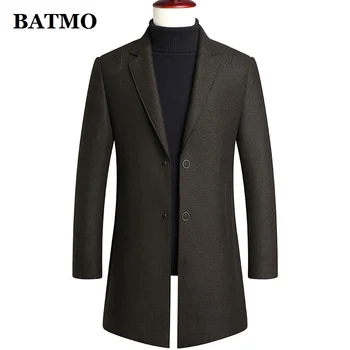 BATMO 2023, новое поступление, осенне-зимний мужской тренч из 100% шерсти, мужские шерстяные куртки, пальто KBLCPB02