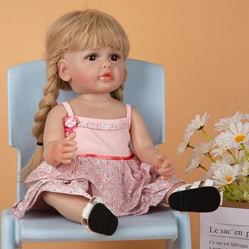 Новое Поступление, 55 см, Мягкие, Полностью Силиконовые Игрушки Reborn Baby Doll, Настоящая Готовая На Ощупь Кукла Bebe, Игрушки Для Детей, Подарок На День Рождения
