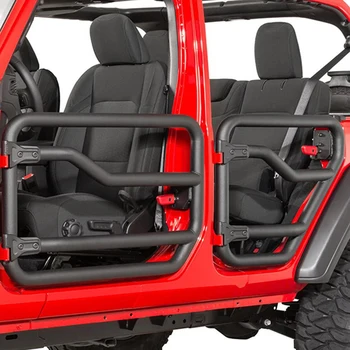 4 шт. Черные стальные полутрубчатые двери для Jeep Wrangler JL 2018 + JL1260