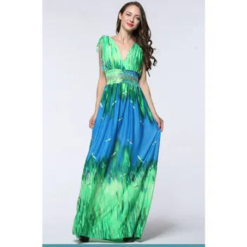 Большой размер, новый цвет, сексуальная длинная юбка с глубоким V-образным вырезом, тонкое пляжное праздничное платье