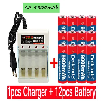 Batterie rechargeable 1.5V AA 9800 mAh nouveauté Nouveau chargeur de batterie Rechargeable cellules