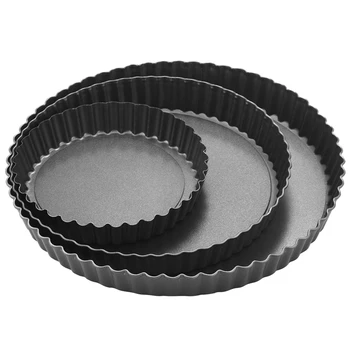 Форма для пирогов, Форма для пирогов с антипригарным покрытием, Круглая форма для пирога с заварным кремом, Форма для пиццы со съемным неплотным дном, Форма для выпечки (14/20/24 см)