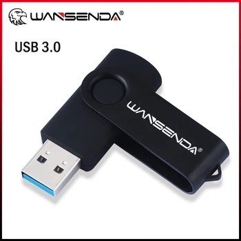 WANSENDA Вращающийся USB флэш-накопитель 256 ГБ 128 ГБ Флеш-накопитель 8 ГБ 16 ГБ 32 ГБ 64 ГБ USB-накопитель 3.0 Флэш-накопитель Высокоскоростной Флешки